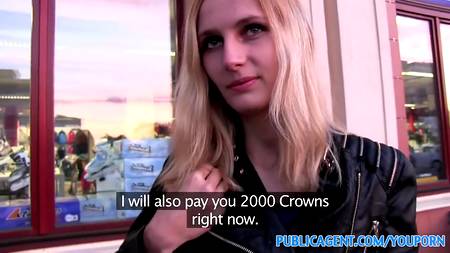 Турист легко уговорил блондинку позаниматься сексом