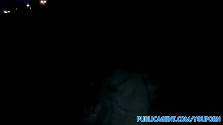 Брюнетку трахают за деньги в парке