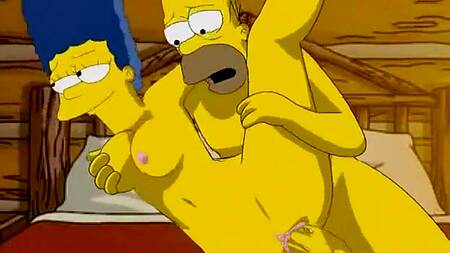 Гомер Симпсон трахает в лесном домике свою жену Мардж