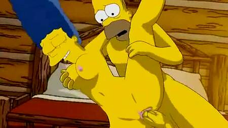 Гомер Симпсон трахает в лесном домике свою жену Мардж