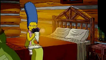 Гомер Симпсон трахает в лесном домике свою жену Мардж