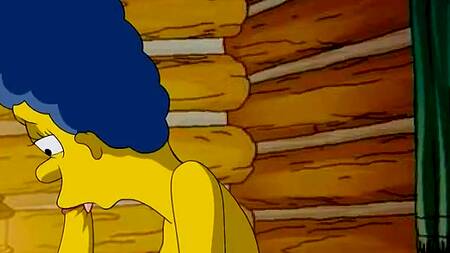 Гомер Симпсон трахает в лесном домике свою жену Мардж