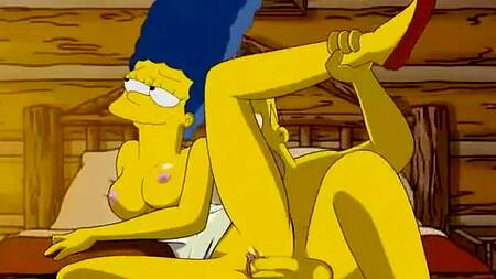 Гомер Симпсон трахает в лесном домике свою жену Мардж