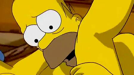 Гомер Симпсон трахает в лесном домике свою жену Мардж