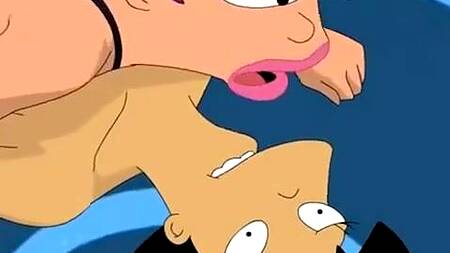 Порно пародия на Футураму с Лилой и Эми