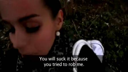 Отодрал воровку в кустах и в машине