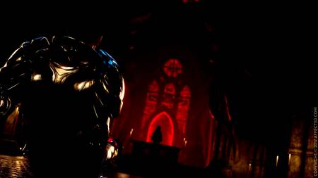 Рыцарь сношает огромным членом сексапильную вампиршу с внушительной грудью