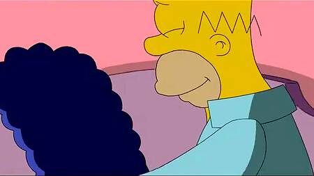 Мардж Симпсон ублажает своего мужа Гомера в спальне