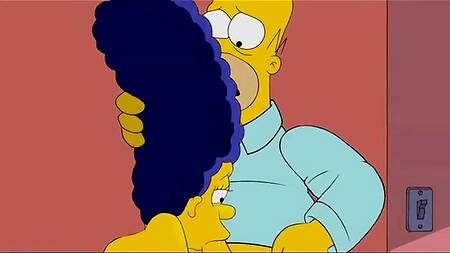 Мардж Симпсон ублажает своего мужа Гомера в спальне