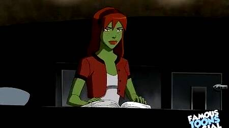 Зеленая девушка Халк отдается в попку раком