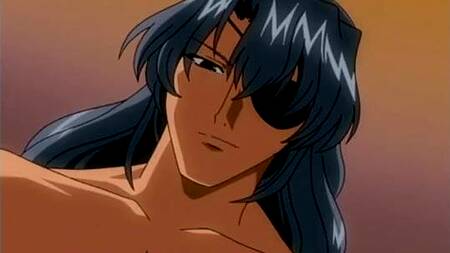 Разбойник с одним глазом страстно трахает синеволосую телку