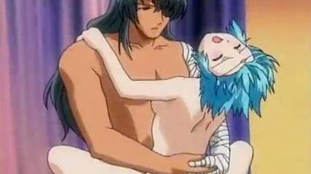 Разбойник с одним глазом страстно трахает синеволосую телку