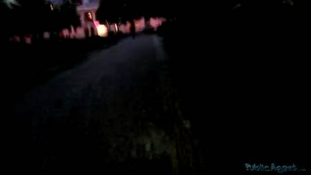 Снял блондинку в вечернем парке