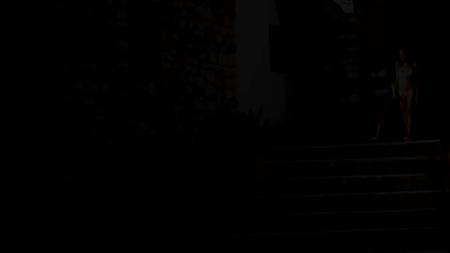 Чистильщик бассейна дрючит на улице двух красивых девушек