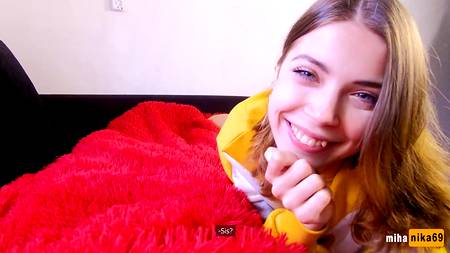 Русский пацан оприходовал в рот сестру и напоил ее спермой