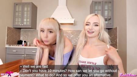 Русские блондинки рассчитываются натурой с доставщиком пиццы
