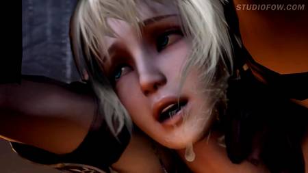 Монстры с огромными членами ебут в все щели воинственных сучек