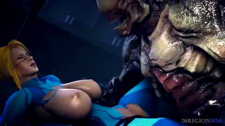 Инопланетяне сношают в задницу мультяшную сучку с большими сиськами