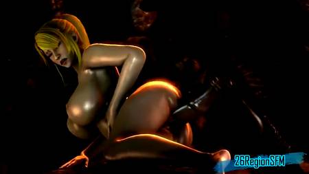 Инопланетяне сношают в задницу мультяшную сучку с большими сиськами