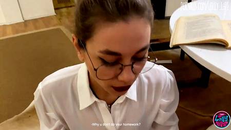 Ученик оприходовал сексуальную учительницу от первого лица