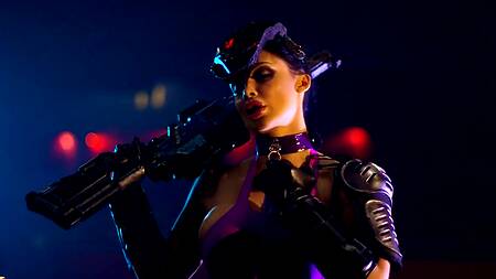 Грудастая Aletta Ocean в образе супергероини ебется со злодеем