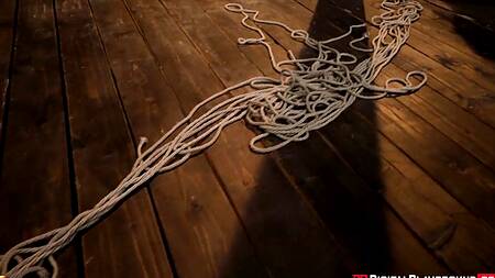 Супергерой подвешивает злодейку и жестко её трахает