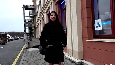 Пикапер убедил красивую брюнетку заняться сексом за деньги