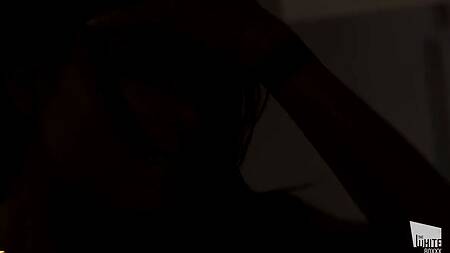 Красавица отодвигает трусики и соблазняет парня