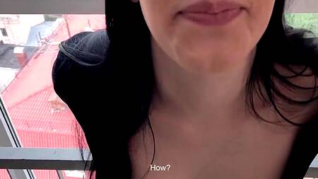 Секс в подъезде с привлекательной русской незнакомкой