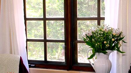 Помыл блондинку и трахнул её в попку