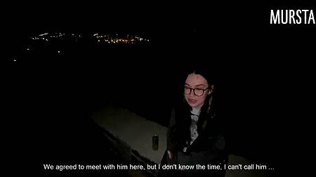 Красивая девушка отдалась ночью в парке русскому пикаперу