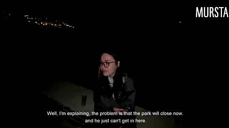 Красивая девушка отдалась ночью в парке русскому пикаперу