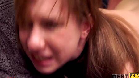 Коллектор жестко выебал за долги русскую молодую девушку