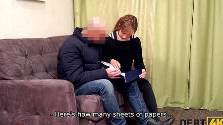 Коллектор жестко выебал за долги русскую молодую девушку