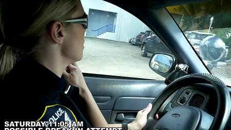 Чернокожий преступник пялит жопастых сучек в полицейской форме