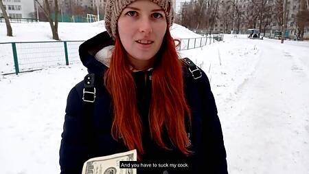 Заплатил за секс рыжеволосой русской девушке и остался доволен