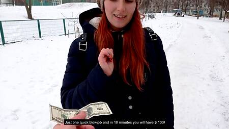 Заплатил за секс рыжеволосой русской девушке и остался доволен