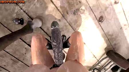 Жёстко разрывают рот и анус связанной брюнетки, часть 2 (+порно комикс)