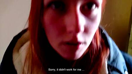 Русский ухажер раскрутил рыжую молодуху на секс в подъезде