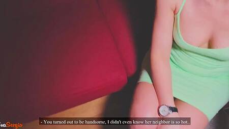 Роскошная сучка громко стонет на толстом фаллосе соседского парня