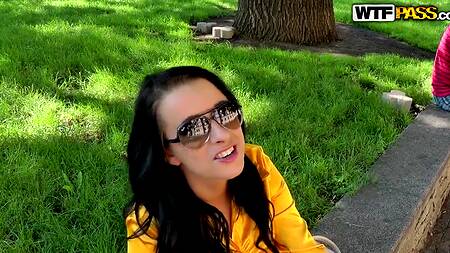 Запикапил красотку и страстно отодрал бестию на улице в парке