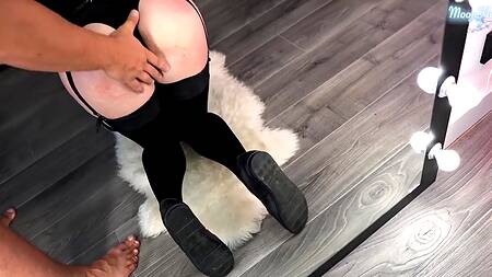 Заткнул рот кляпом и жестко оприходовал связанную девку