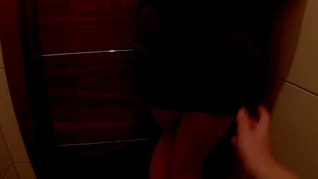 Русский чувак оприходовал в туалете симпатичную телочку с классной жопой