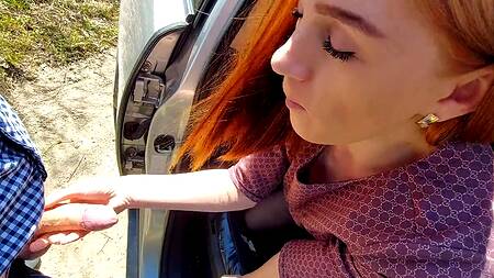 Предложил сучке подвести, а она сразу захотела на член