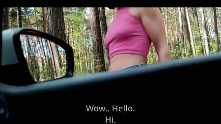 Запикапил в лесу молодую шлюху и страстно отымел в автомобиле