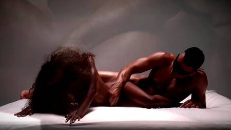 Пособие по сексу в котором межрасовая пара практикует позы камасутры