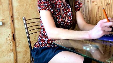 Сбылась мечта студента и он трахнул сексуальную училку с большой жопой раком