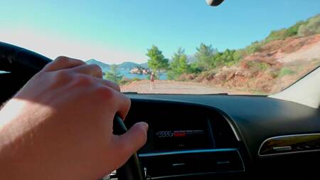 18-летняя блондинка дает в красивую попку незнакомцу в качестве оплаты проезда