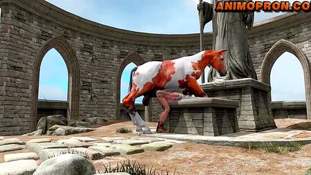 Компьютерную красотку Лару Крофт переполняет сперма от ее жеребца с огромным членом