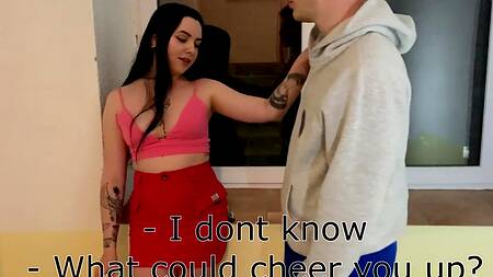 Толстозадая соседка предложила глубокий минет в подъезде после расставания с бойфрендом